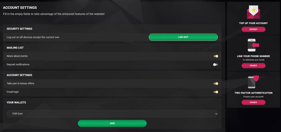 Верификация в 1xSlots