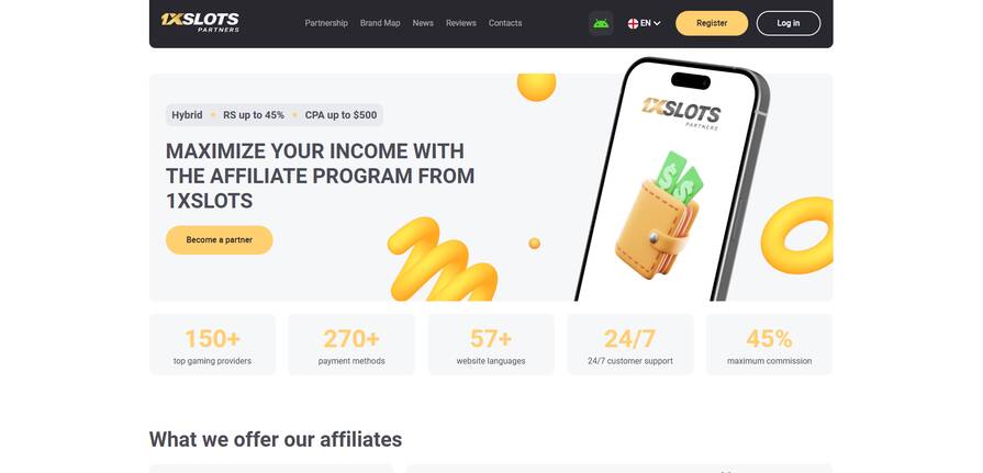 Партнерская программа 1xSlots Partners