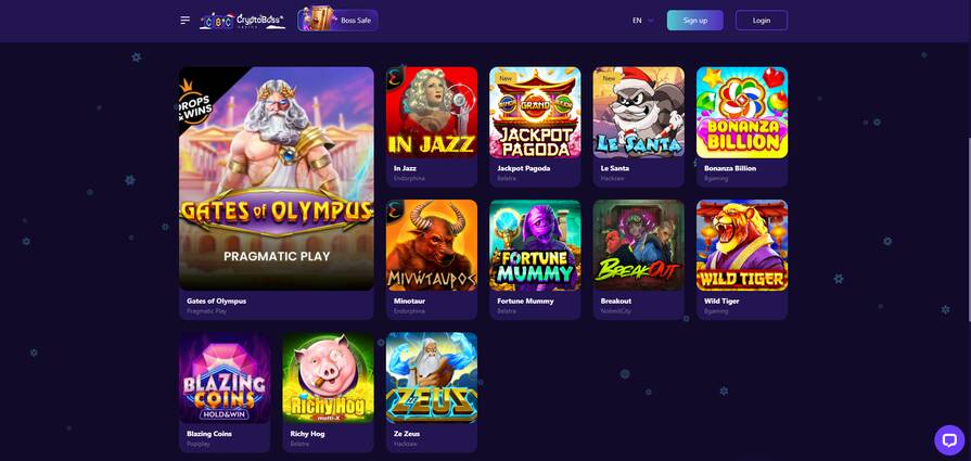 Онлайн казино Cryptoboss азартные игры