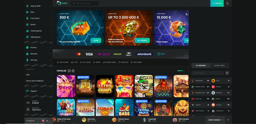 Онлайн казино Drip