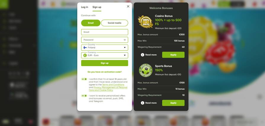 Онлайн казино Fresh регистрация
