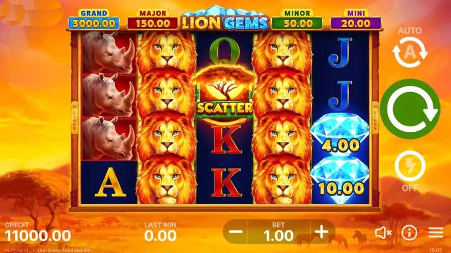 Lion Gems Hold and Win