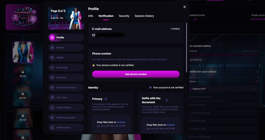 Онлайн казино Auf верификация