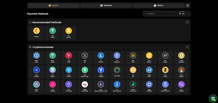 Онлайн казино Fairspin платёжки