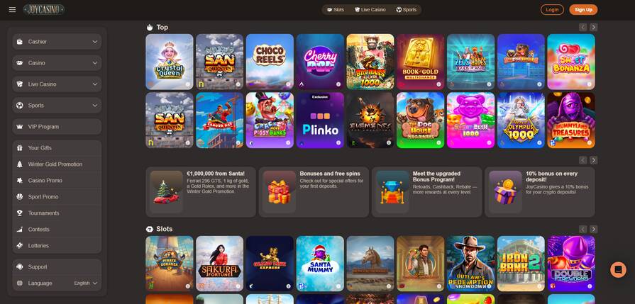 Онлайн казино Joycasino азартные игры