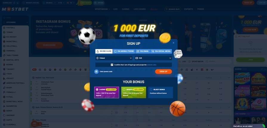 Онлайн казино Mostbet регистрация
