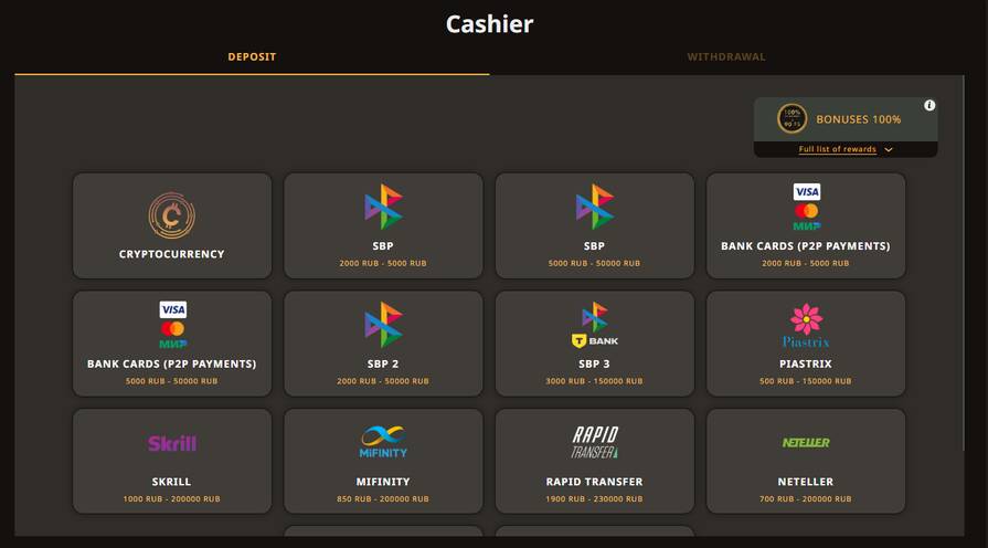 Play Fortuna депозиты и выводы