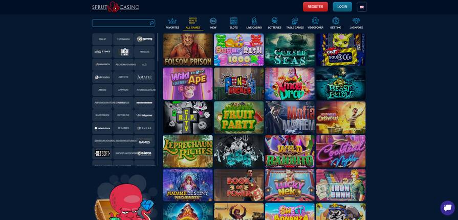 Онлайн казино Sprut азартные игры