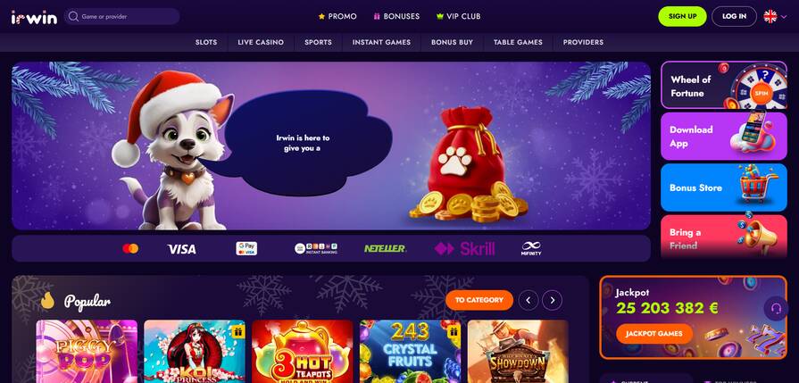 Онлайн казино Irwin