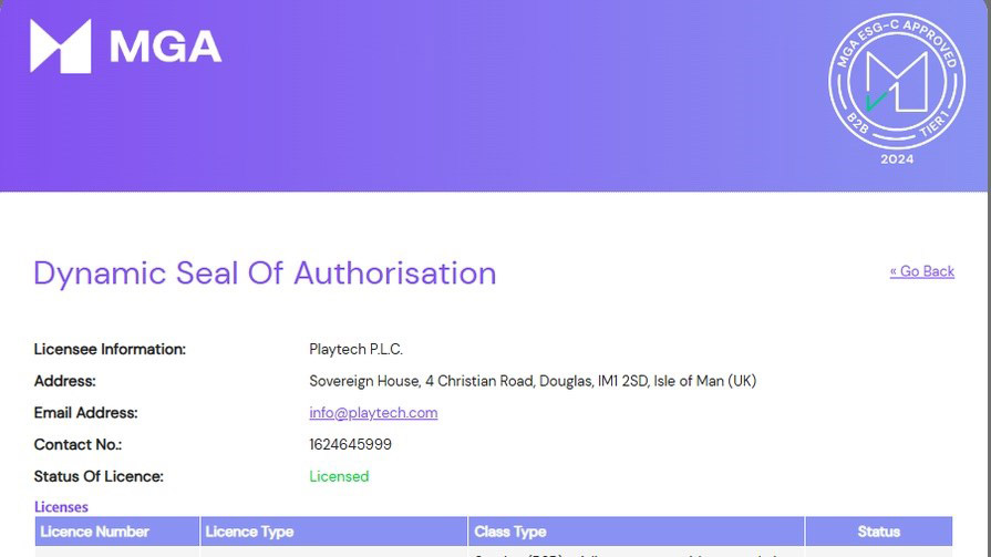 лицензия mga