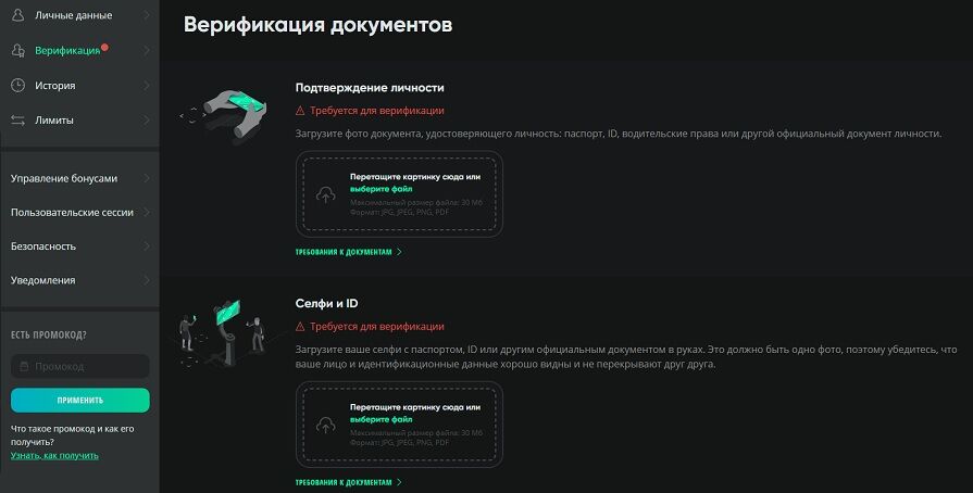 Верификация личности игрока Drip