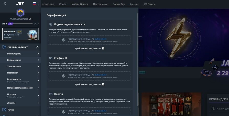 Что нужно верифицировать в Jet