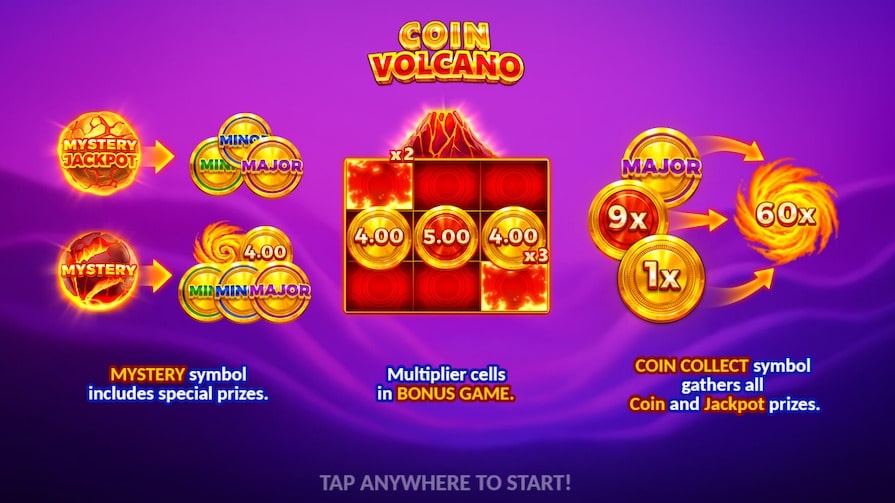 Бесплатная игра в Coin Volcano