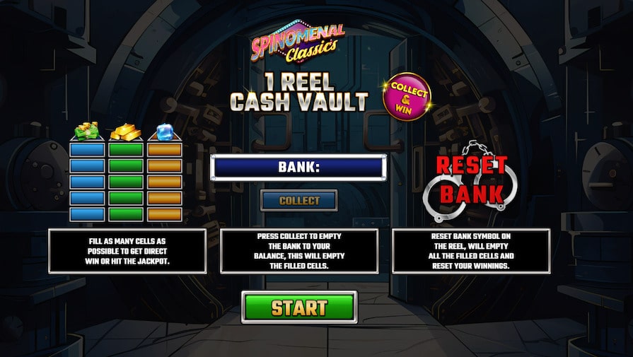 Бесплатная игра в 1 Reel - Cash Vault