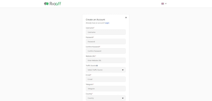 Регистрация на сайте