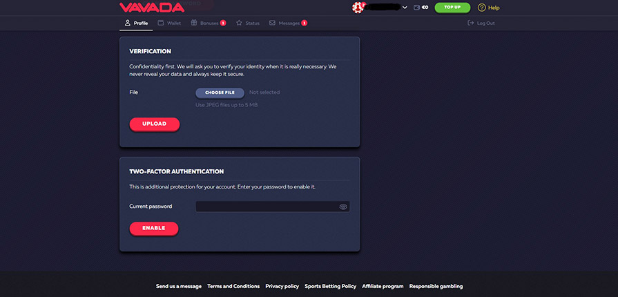 верификация в vavada