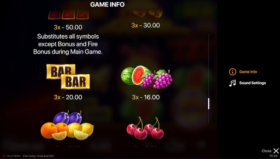 Символы и выплаты