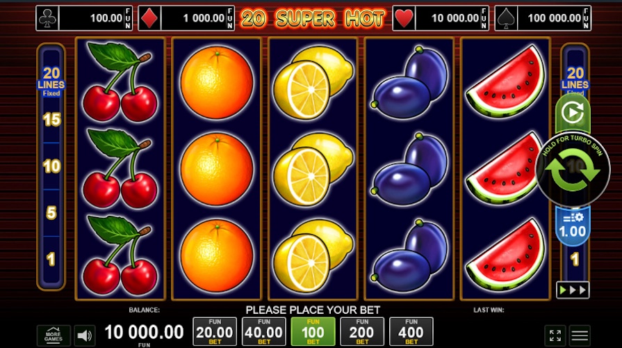 Слот 20 Super Hot