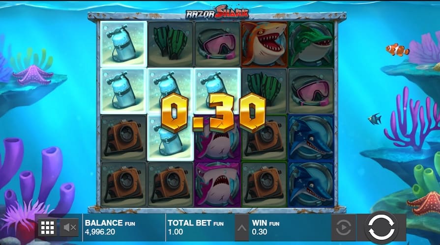 Дизайн игры Razor Shark