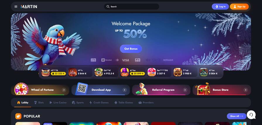 Онлайн казино Martin