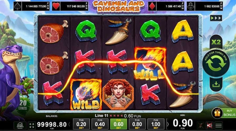 Дизайн игры Cavemen and Dinosaurs