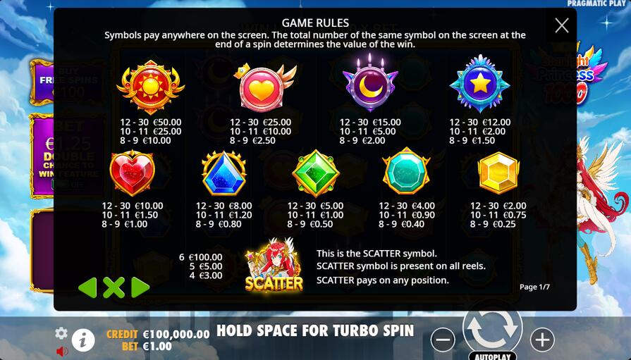 Slot Starlight Princess 1000