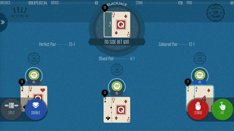 Blackjack Perfect Pairs