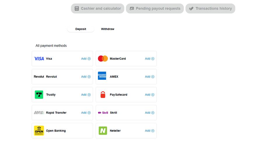 Платежные системы Casino X