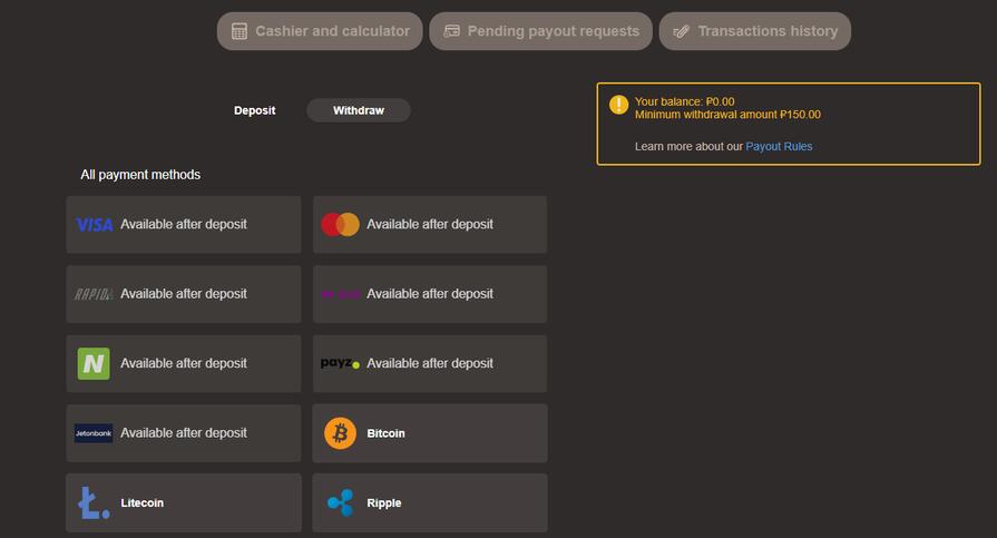 Платежные системы Joycasino