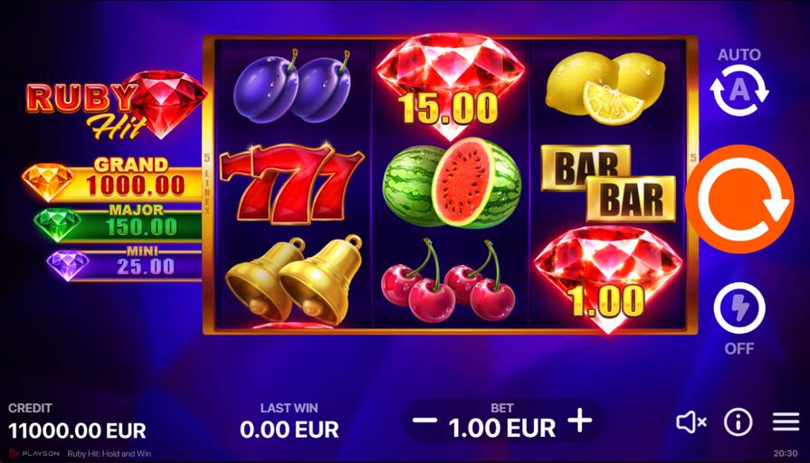 Слот Ruby Hit: Hold and Win