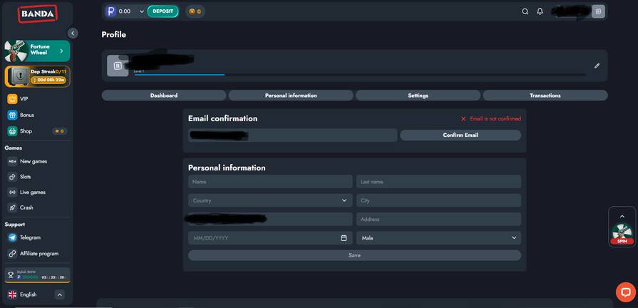 Онлайн казино Banda верификация