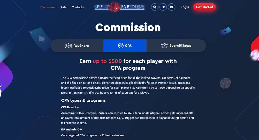 Казино Sprut. Заработок на CPA
