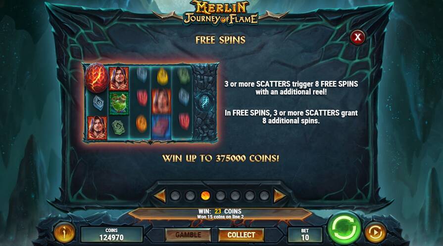 Бонусы в Merlin: Journey of Flame