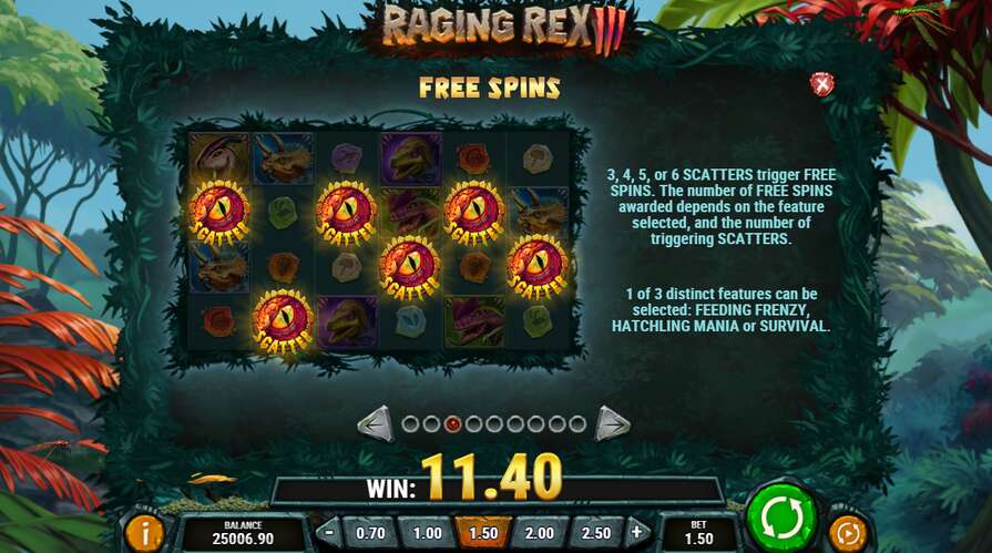 Бонусы в Raging Rex 3