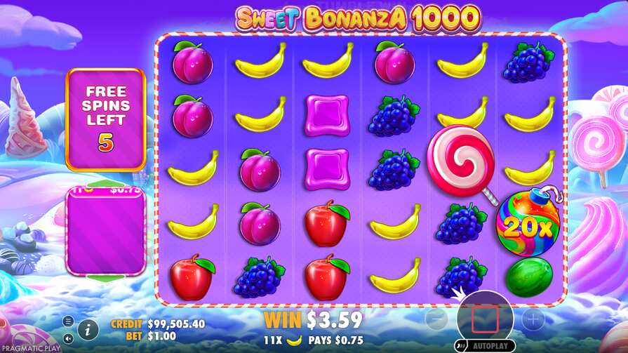 Бонусы в Sweet Bonanza 1000