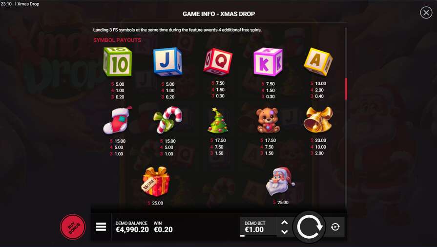 Символы Xmas Drop