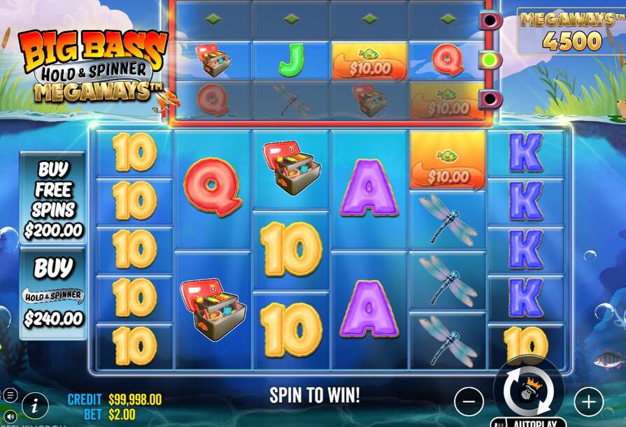 Дизайн Big Bass Hold and Spinner Megaways