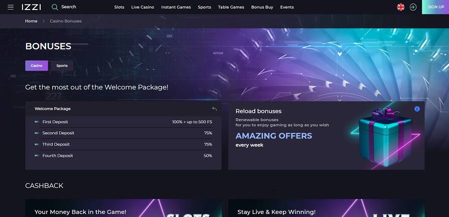 Приветственный бонус в Izzi