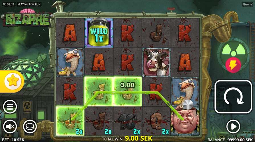 Дизайн слота Bizarre