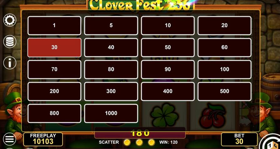 Clover Fest 256 бонусы