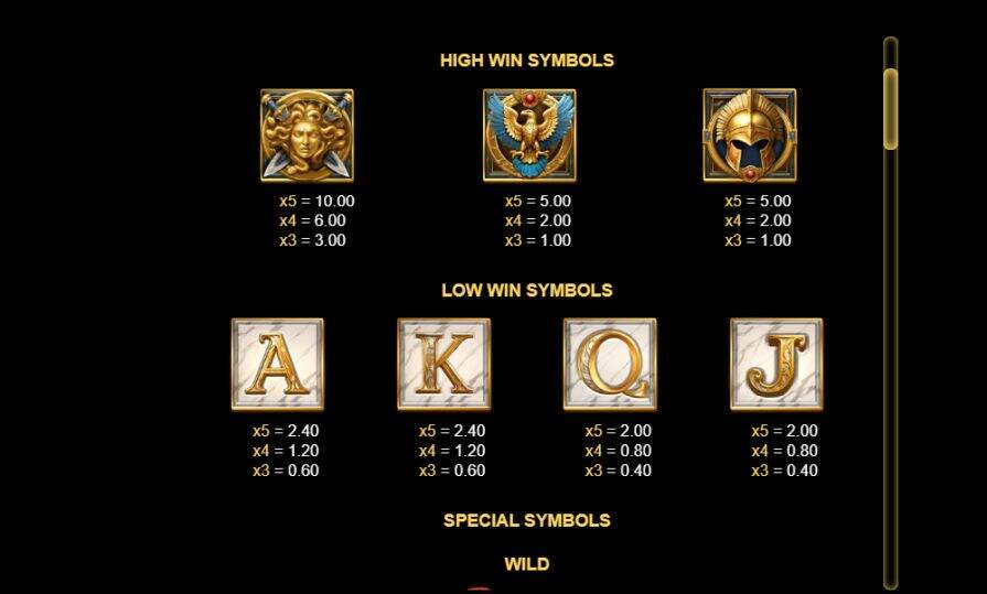 Символы в Colosseum Riches