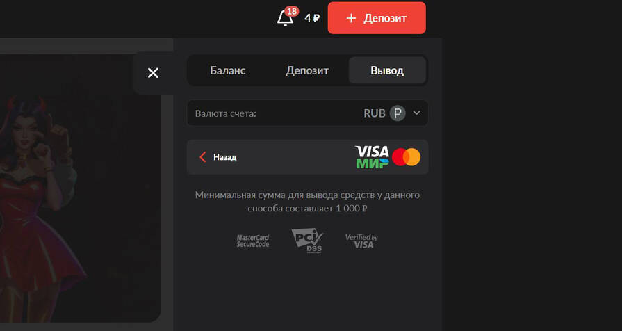 Выводы на банковскую карту