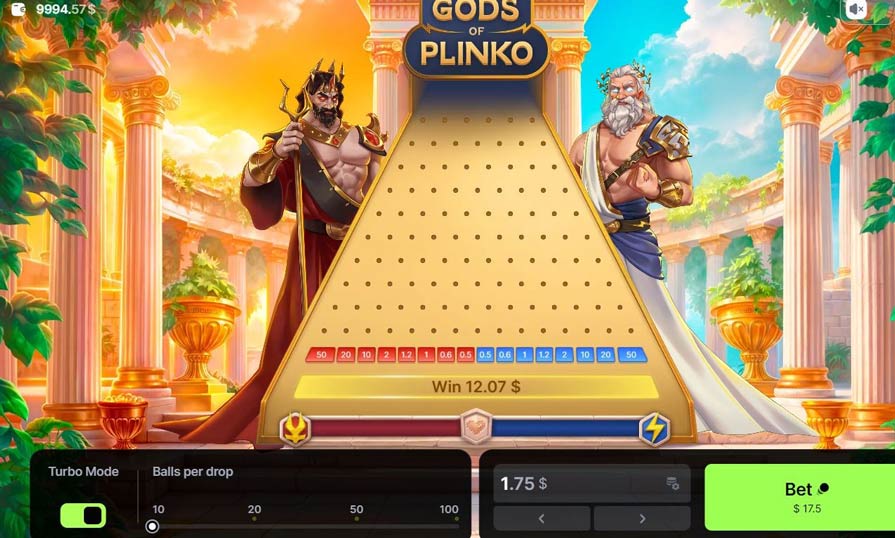 демо Gods of Plinko