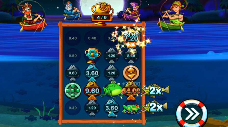 Бонусная игра в слоте All About the Bass 2: Froggy Style от провайдера Crazy Tooth Studio