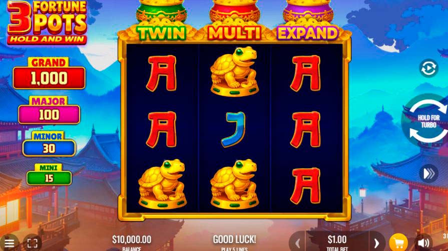 слот 3 Fortune Pots: Hold and Win