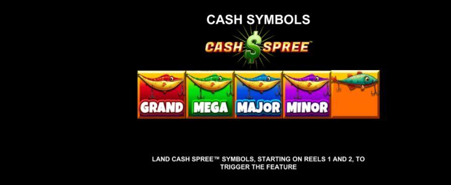 Символы и выплаты в слоте Cash Spree Fishin