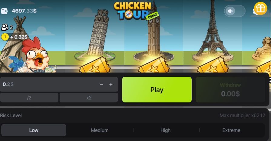 Краш-игра Chicken Tour