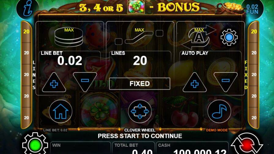 Бонусная игра в слоте Clover Wheel