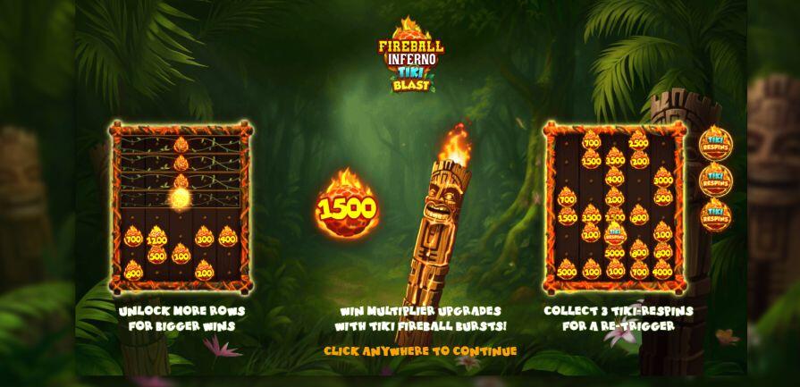 Дизайн игры Fireball Inferno Tiki Blast