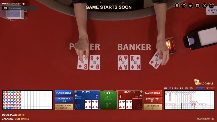 Игра Baccarat